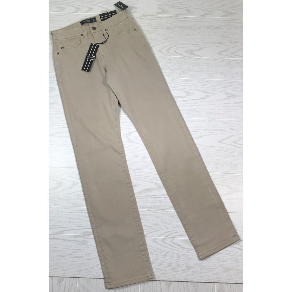 Liverpool Kingston Modern Straight Jeans Men 28x34 Beige Stretch Preppy Mid Rise